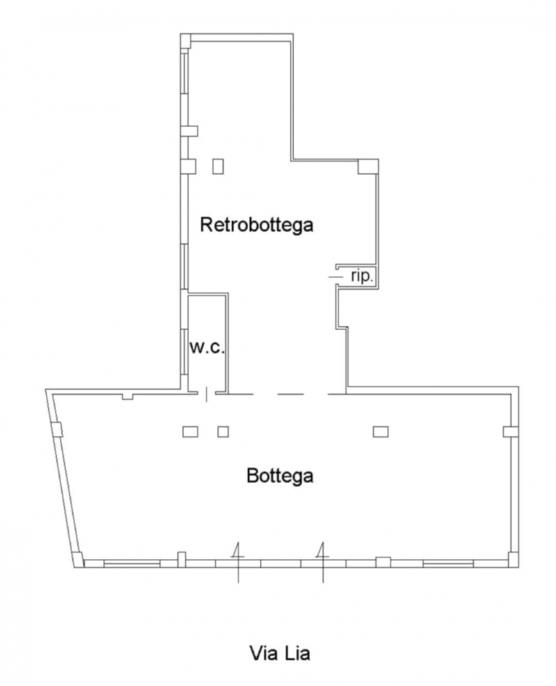 Ampio Locale Categoria C1 Via Lia 230 Mq